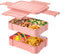 Bento Box Lunch Containers for Kids, Adult - Stackable Lunch Box with Utensil Set & 7 Compartments, 50oz/1500ml, 100% Leak-proof, BPA-free, Microw...
