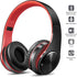 Bluetooth Over Ear Headphones, Foldable LED Stereo Headphones with Built-in Microphone, Noise-Cancelling Wireless Headset for PC/Smart Phone/TV (B...
