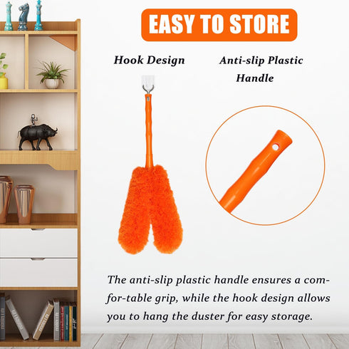 16 inch Microfibre Feather Duster, Big Microfibre Duster Make Home Cleaning More Efficient and Easy, Cleaning Tool for Office, Fan, Car, Computer,...