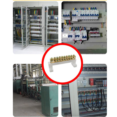 Terminal Block Connector Bar CHENJIN 10 Positions Single Row High Bridge Design Electric Barrier Bar, Terminal Bus Bar...