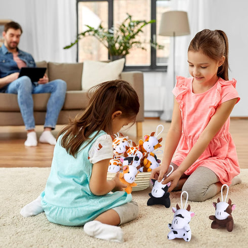 Aoriher 24 Pcs Horse Plush Stuffed Animal Horses Keychain Mini Horse Toys 3.15 Inch Horse Party Favor with Detachable Chain for Farm Themed Birthd...