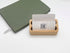 Wooden Business Card Holder 2 Grids Business Card Display Holder, Card Organizer for Office Desktop and Home (Brown)...
