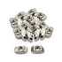 30 Series 1/4"-20 Threaded Standard Steel Drop in T-Nut, Drop in T-Nuts Accessory Hardware Nuts for 30 Series Aluminum Extrusion Profiles Rail, 20...