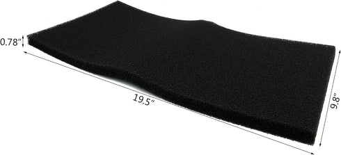 Cut to Fit Activated Carbon Media Pad Pre Filter, Sponge Filter Carbon for Aquarium Fish Tank Pond Reef Canister (19.5 x 9.8 x 0.78 inch 1pcs)...