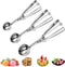 3PCS Ice Cream Scoop,Premium cookie scoop set,Small/Medium/Large stainless steel Scoops,Professional Ice cream Scooper with Trigger Release for Ba...