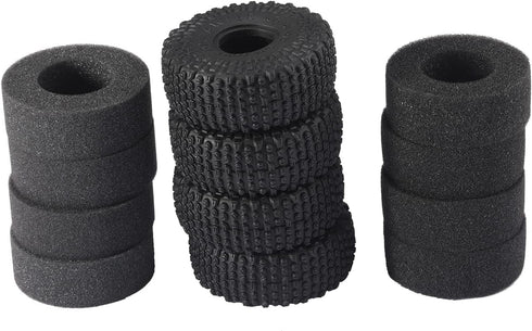 Super Soft Sticky 1.0 Wheel Tires Mud Stud Tires 68 * 25mm for TRX4M 1/18 1/24 RC Crawler Axial SCX24 FMS FCX24 RC Car Upgrade, Comes with Double ...