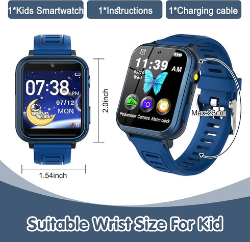 Kids Smartwatch, Toy for Boys and Girls Ages 3-13 with 24 Games, Camera, Music Playback, time Display, Video and Audio Recording Features and More...