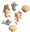 Mermaid Kisses Buttons by Dress it Up Buttons and Embellishments - 6 Pieces...