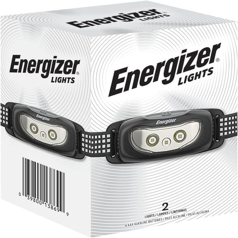 Energizer Universal Plus LED Headlamp, Lightweight Bright Headlamp for Outdoors, Camping and Emergency Light for Adults and Kids, includes Batteri...