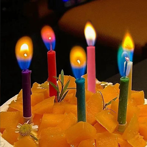 Birthday Cake Candles Happy Birthday Candles Colorful Candles Holders Included (24pcs)...