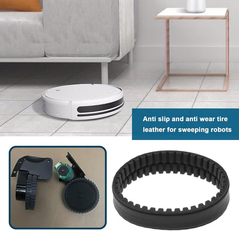Create idea 2Pcs Anti Slip Wheel Tires Skin Replacement Compatible with Eufy RoboVac 11S/ 11S MAX/ 15T/ 30/ 30C/ 15C/ 15C MAX Anti-wear Tyre Skins...
