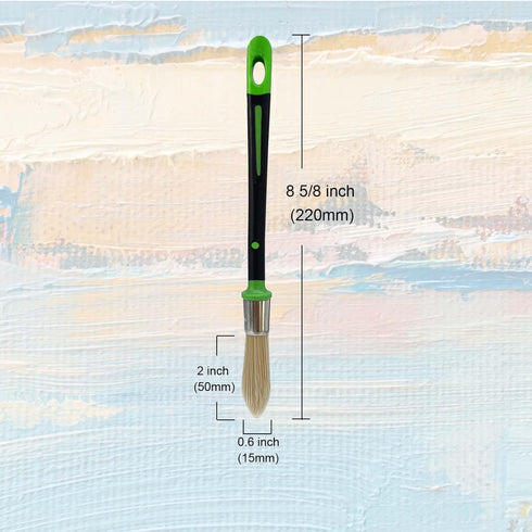 Small Paint Brush for Touch Ups, Trim Stain Brush for Sash, Baseboards, House Wall Corners and Art Application, One Singe Size 0.6-inch (15mm)...
