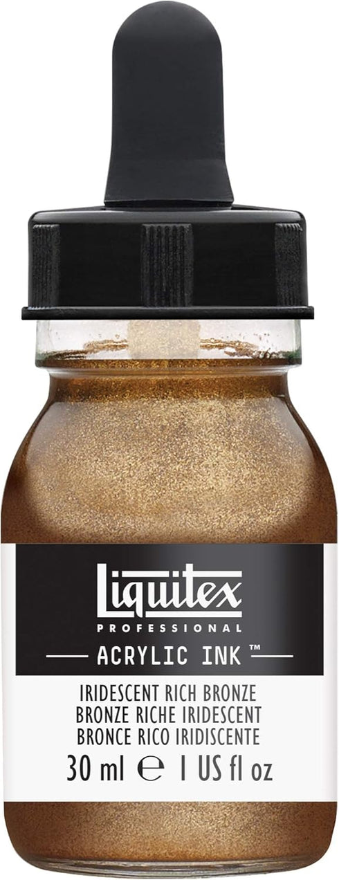 Liquitex Professional Acrylic Ink, 1-oz (30ml) Jar, Iridescent Rich Bronze...