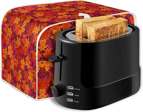 Thanksgiving Maple Leaf Toaster Cover 2 Slice, Dustproof Toaster Bread Maker Cover Small Kitchen Appliance Fingerprint Protection Thanksgiving Kit...