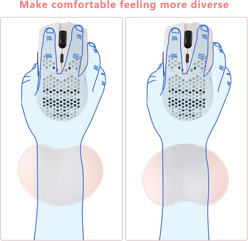 Wrist Rest Pad, Ergonomic Wrist Rest Mouse Pad with Non-Slip Base, Vertical Mouse Pad Rest Support, Silicone Gel Wrist Rest for Mouse and Computer...