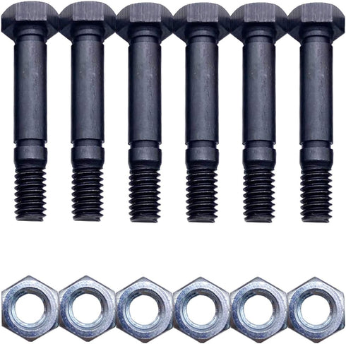 6 Pack Shear PINS and Nuts for Ariens 52100100 00659100 Snowthrower...