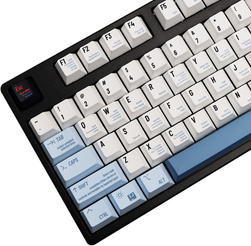 MOLGRIA Keycaps Hello World 134 Set for Mechanical Keyboard, Custom PBT Cherry Profile Key Caps with Keycap Puller for Gateron Kailh Cherry MX Swi...