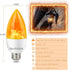 Bestview Flickering Light Bulbs,3 Modes Led Flame Effect Light Bulbs, Smart E26/E27 Chandelier Base Candle Fire Light Bulb for Halloween, Christma...