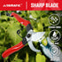 YAMATIC Garden Pruning Shears 3 Pack, 2 Bypass Pruners 1 Pruning Snip, Straight Garden Scissors with Sharp Blade, Heavy Duty Garden Clippers Hand ...