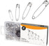 250 Pack Safety Pins by Luxurecourt, 4 Assorted Sizes of Durable, Silver Small and Large Safety Pins Bulk, Rust-Resistant Nickel Plated Steel, Sha...