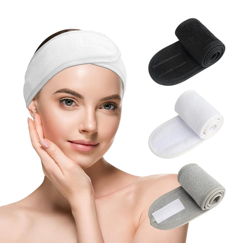 Headbands for Women 3Pcs Skincare Spa Headband for Washing Face Teen Girl Gifts Trendy Stuff Head Bands for Women's Hair Headbands for Girls Face ...