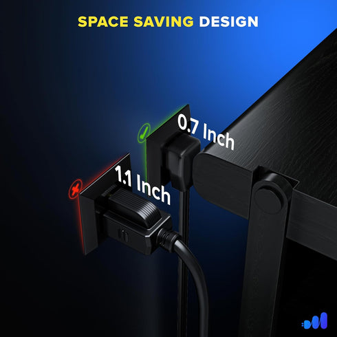 Maximm Extension Cord Heavy Duty (4 Feet) Flat Wire 3-Prong Flat Plug, 14 AWG Power Cord - UL Certified, Black, Ideal for Home and Office Use, App...