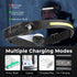Headlamp Rechargeable, 230° Wide Beam Head Lamp LED with Motion Sensor for Adults - Camping Accessories Gear, Waterproof Head Light Flashlight for...