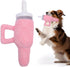 Palksky Cute Pink Tumbler with Handle Dog Toys for Stanley Cup,Upgrade Interactive Dog Toys for Aggressive Chewers,Funny Girl Dog Stuff Toy, Plush...
