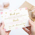 Pink and Gold Baby Shower Thank You Cards with Envelopes - Blank Notes with Prefilled Message for Girls - Personalize Cute Princess Twinkle Star N...