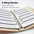 A6 Refillable 6 Ring Faux Leather Budget Binder,Mini Notebook Binder Cover for A6 Filler Paper,Loose Leaf Personal Planner Binder Cover with Magne...