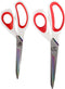 Forged Titanium Fabric Shears Double Pack - 8.5" & 9.5" White w/Red - 1 Set...
