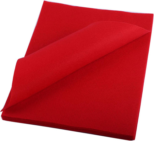 YYCRAFT Craft Soft Felt Sheets 9 Inch X 12 Inch - 24 Pcs Pack, Red...