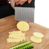 Crinkle Cutter, Wavy Chopper Knife, Upgraded Stainless Steel Crinkle Blade, Safe Kitchen Tools with a shell Wavy Slicer for Fruit, Vegetable, Sala...