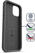 ENCASED Protective Rebel Series Compatible with iPhone 12 Pro Max Case Heavy Duty Full Body Rugged Cover - Black...