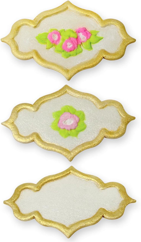 PME Creative Plaque Rose & Plain Embossing Plunger Cutters, Set of 4...