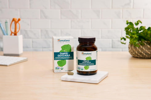 Himalaya Organic Gotu Kola, Herbal Supplement for Energy, Focus, Memory, Alertness, Concentration, Calms The Mind, Cognitive Support, Non-GMO, USD...