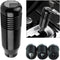 1 PC Comfort Grip Shift Knob, 3.34" x 1.18" American Flag Alloy Shifter, with 8mm/10mm/12mm Adapter, Fits Most Manual Cars, Trucks, SUV (Black)...