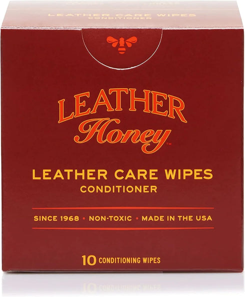 Leather Honey Leather Conditioner Wipes: Restore Leather On-The-Go. Protect & Condition Leather Couches, Car Seats, Purses, Shoes, Bags & Tack. Sa...