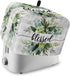 4 Slice Toaster Cover, Bread Machine Cover Farm Plant Summer Eucalyptus Leaves Gray Plaid Kitchen Appliance Dust Cover with Top Handle Fingerprint...