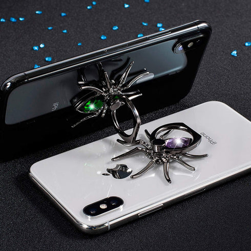 Allengel Spider Phone Ring Holder Stand, Animal Phone Ring Finger Grip Rhinestone Phone Kickstand for All Smartphone (Purple)...
