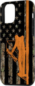 iPhone 12 mini Bow Hunting Tree Stand Deer Hunter American Flag Camouflage Case...