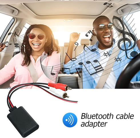 Car Universal Wireless Bluetooth Cable Adapter 2 RCA Aux Audio, Car Radio Connector Input car Bluetooth Carb, 12V Stereo Wireless Play for Fiesta ...