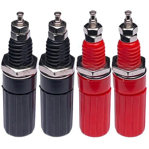 CESS Amplifier Terminal Connector Binding Post Banana Plug Jack Socket Panel/Chassis Mount Connectors - Length:1.8" (4 Pack)...