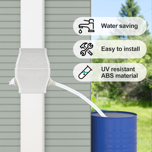 Rainwater Collection System, Rain Barrel Diverter Kit for 2 X 3 and 3 X4 inch, Down Spout RainWater Diverter...