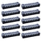 Antrader 10-Pack 8 Positions Dual Rows 600V 15A Wire Barrier Block Screw Terminal Strip with Cover TB-1508...