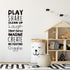 Vinyl Art Wall Decal - Play Share Clean Up Laugh Take Turns Imagine No Fighting Giggle - 45.5" x 16.5" - Cute Modern Decals for Kids Toddlers Home...
