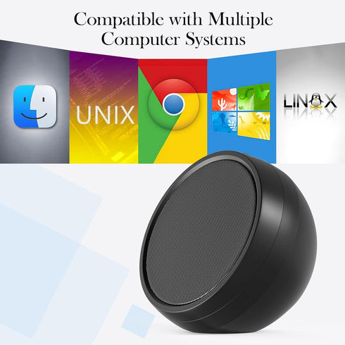 USB Computer Speaker for Laptop, PC, External Speakers for Desktop Computer, Crystal Clear Sound, Rich Bass, Loud Volume, Direct Control, Plug-N-P...