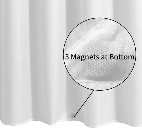 ALYVIA SPRING Waterproof Fabric Shower Curtain Liner with 3 Magnets - Soft & Light-Weight, Hotel Quality & Machine Washable - Standard Size 70x72,...