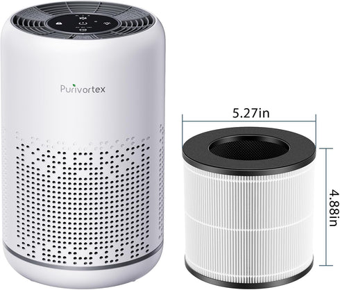 Replacement Filter for Purivortex AC300 Air Purifier, 3-in-1 True HEPA, High-Efficiency Activated Carbon...