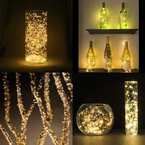 Lighting EVER Plug in Fairy Lights with Switch 66 ft 200 LED String Lights, Warm White Copper Wire Lights Waterproof Indoor Outdoor Decorative Fai...